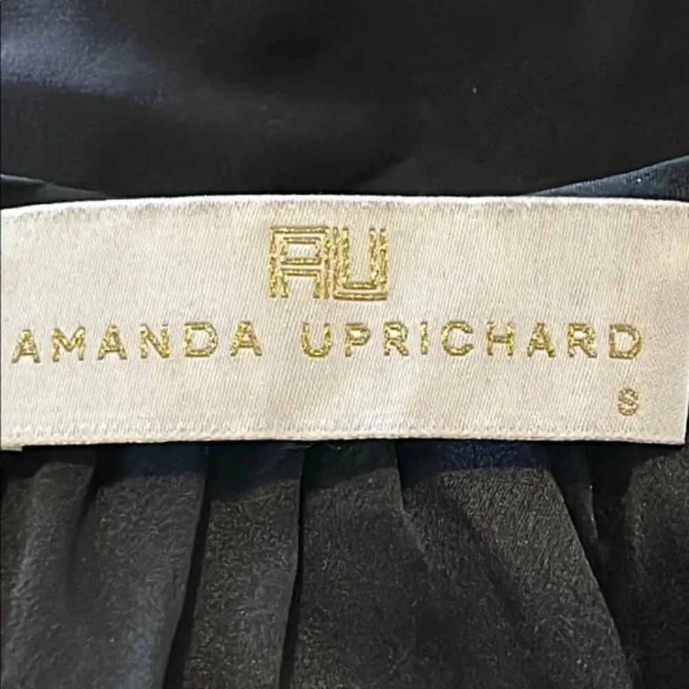 Amanda Uprichard Black Silk Drop Waist Long Sleeve Dress Size Small